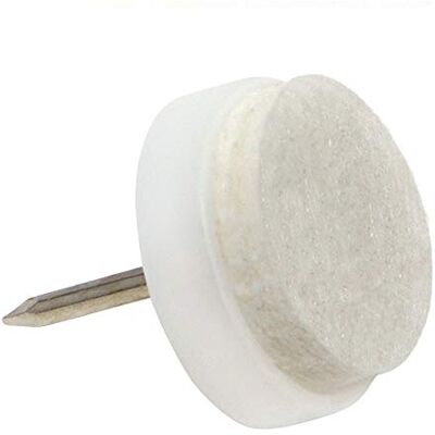 Adsamm ® 16 stuks viltdoppen met spijker, diameter 17 mm, bruin, rond voor meubelglijders met hoogwaardige stift Adsamm ® 16 stuks viltdoppen met spijker, diameter 17 mm, bruin, rond voor meubelglijders met hoogwaardige stift