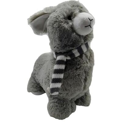 Relaxdays Deurstopper van alpaca, katoen en zand, deurstopper voor vloer, deurstopper 28 x 12 x 27 cm, 1 kg, grijs Relaxdays Deurstopper van alpaca, katoen en zand, deurstopper voor vloer, deurstopper 28 x 12 x 27 cm, 1 kg, grijs
