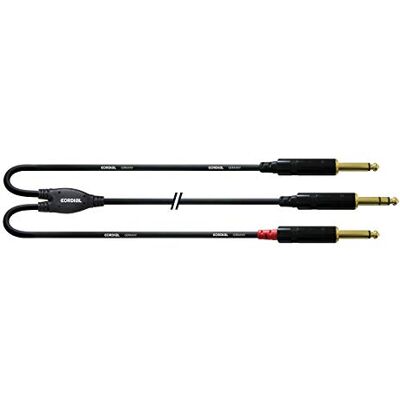 Cordial 3 m stereo jack/2 mono jack Y-kabel Cordial 3 m stereo jack/2 mono jack Y-kabel