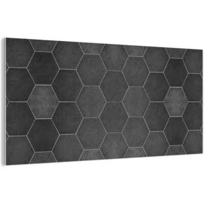 MuchoWow © Wandpaneel, 200 x 100 cm, decoratief, akoestisch, vilt, akoestische panelen, interieurdesign, tegels, zwart, grijs, industrieel MuchoWow © Wandpaneel, 200 x 100 cm, decoratief, akoestisch, vilt, akoestische panelen, interieurdesign, tegels, zwart, grijs, industrieel