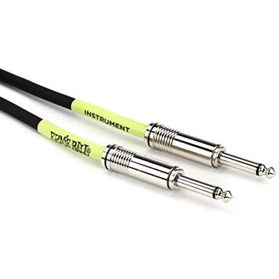 Ernie Ball Instrumentkabel, rechte connector, 6 m, zwart Ernie Ball Instrumentkabel, rechte connector, 6 m, zwart