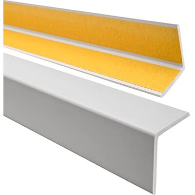 Garmin PVC Corner, 27 x 27 mm, hoeklijst, beschermlijst, zelfklevend profiel, bescherming en randen, zacht, zelfklevend, lichtgrijs, 90 cm Garmin PVC Corner, 27 x 27 mm, hoeklijst, beschermlijst, zelfklevend profiel, bescherming en randen, zacht, zelfklevend, lichtgrijs, 90 cm