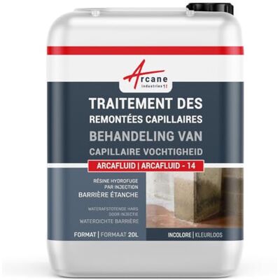 ARCANE INDUSTRIES Behandeling van natte muren injectie product tegen vocht binnen buiten ARCAFLUID-20 L- ARCANE INDUSTRIES Behandeling van natte muren injectie product tegen vocht binnen buiten ARCAFLUID-20 L-