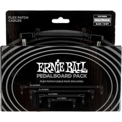 Ernie Ball Multipack Flex patchkabels voor trapas zwart Ernie Ball Multipack Flex patchkabels voor trapas zwart