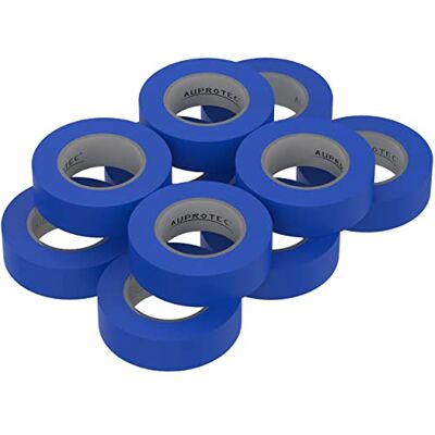AUPROTEC 10 rollen VDE elektrische isolatietape PVC isolatietape 15 mm x 10 DIN in 60454-3-1 kleur: blauw AUPROTEC 10 rollen VDE elektrische isolatietape PVC isolatietape 15 mm x 10 DIN in 60454-3-1 kleur: blauw