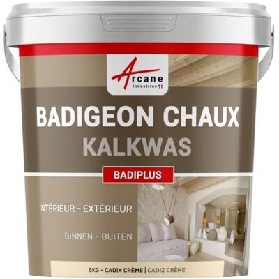 ARCANE INDUSTRIES Kaleiverf, decoratie voor binnen- en buitenmuren, BADIPLUS 5 kg (tot 25 m²) Cadiz Crème- ARCANE INDUSTRIES Kaleiverf, decoratie voor binnen- en buitenmuren, BADIPLUS 5 kg (tot 25 m²) Cadiz Crème-