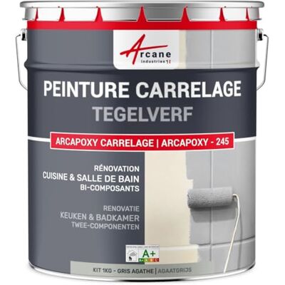 ARCANE INDUSTRIES Tegelverf voor keuken en badkamer – 2-componenten hars: ARCAPOXY CARRELAGE-1 kg (tot 10 m² in 2 lagen) Agathe grijs RAL 7038- ARCANE INDUSTRIES Tegelverf voor keuken en badkamer – 2-componenten hars: ARCAPOXY CARRELAGE-1 kg (tot 10 m² in 2 lagen) Agathe grijs RAL 7038-
