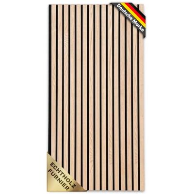 KARAT Akoestische panelen, 118 x 60 cm, wandpanelen met echt houtfineer voor aangename akoestiek in de kamer, lamellenwand van hout en vilt, wandbekleding zoals KARAT Akoestische panelen, 118 x 60 cm, wandpanelen met echt houtfineer voor aangename akoestiek in de kamer, lamellenwand van hout en vilt, wandbekleding zoals