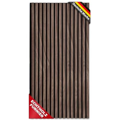 Floordirekt Akoestische wandpanelen met fineer van echt hout voor aangename akoestiek in de kamer, houten lamellenwand en vilt, wandbekleding als geluidsisolatie Floordirekt Akoestische wandpanelen met fineer van echt hout voor aangename akoestiek in de kamer, houten lamellenwand en vilt, wandbekleding als geluidsisolatie