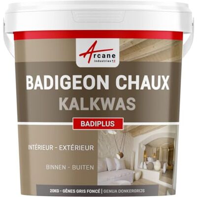 ARCANE INDUSTRIES Kaleiverf, decoratie voor binnen- en buitenmuren, BADIPLUS 20 kg (tot 100 m²) Genua Donkergrijs ARCANE INDUSTRIES Kaleiverf, decoratie voor binnen- en buitenmuren, BADIPLUS 20 kg (tot 100 m²) Genua Donkergrijs