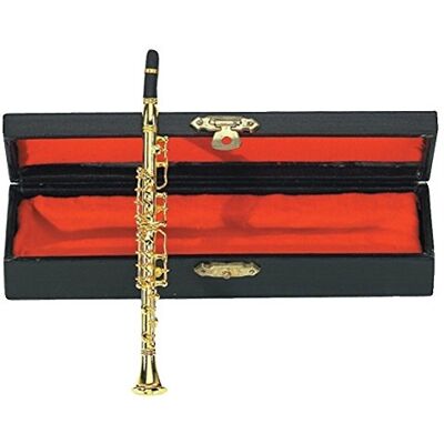 GEWA Clarinette 980582 Miniatuur instrument in etui, 15 cm GEWA Clarinette 980582 Miniatuur instrument in etui, 15 cm