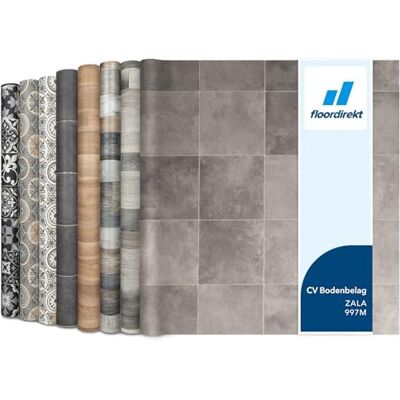 Floordirekt Pvc-vloerbedekking per meter voor keuken en balkon, hout-look, tegels, steen, robuust en onderhoudsvriendelijk, 200 x 100 cm, Atlantic Zala 997M Floordirekt Pvc-vloerbedekking per meter voor keuken en balkon, hout-look, tegels, steen, robuust en onderhoudsvriendelijk, 200 x 100 cm, Atlantic Zala 997M