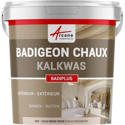 ARCANE INDUSTRIES BADIPLUS-witkalk, decoratie voor binnen- en buitenmuren, Cadix Crème, 5 kg (tot 25 m²) ARCANE INDUSTRIES BADIPLUS-witkalk, decoratie voor binnen- en buitenmuren, Cadix Crème, 5 kg (tot 25 m²)