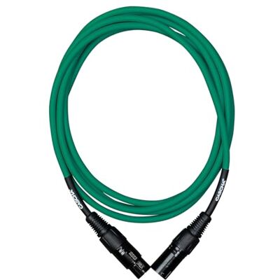 CASCHA Standaard microfoonkabel (XLR), groen, 2 m CASCHA Standaard microfoonkabel (XLR), groen, 2 m