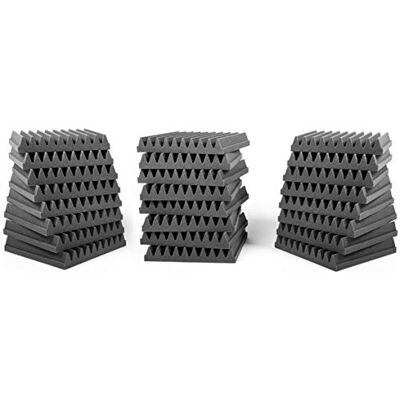 AP ACOUSPANEL BUILDING ACOUSTICS AcousPanel Akoestisch Schuim, 24 Akoestische Panelen van 30x30x4 cm, Antracietgrijs AP ACOUSPANEL BUILDING ACOUSTICS AcousPanel Akoestisch Schuim, 24 Akoestische Panelen van 30x30x4 cm, Antracietgrijs