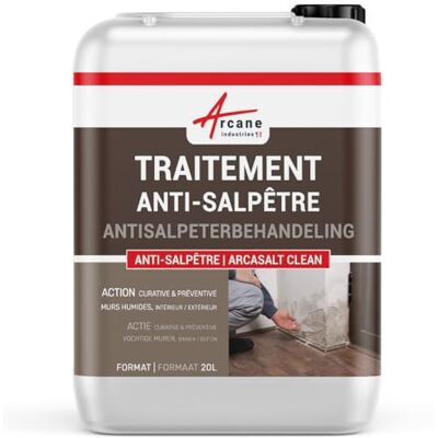 ARCANE INDUSTRIES Behandeling van salpeter, anti-salpeter, vochtige muren, waterafstotend, schimmelbestendig, anti-schimmel, 20 l (tot 80 m²) ARCANE INDUSTRIES Behandeling van salpeter, anti-salpeter, vochtige muren, waterafstotend, schimmelbestendig, anti-schimmel, 20 l (tot 80 m²)