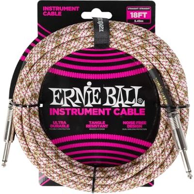 Ernie Ball 5,5 m P06430 Instrumentenkabel, gevlochten instrumentenkabel, rechte en rechte uiteinden, smaragd argyle (smaragd argyl) Ernie Ball 5,5 m P06430 Instrumentenkabel, gevlochten instrumentenkabel, rechte en rechte uiteinden, smaragd argyle (smaragd argyl)