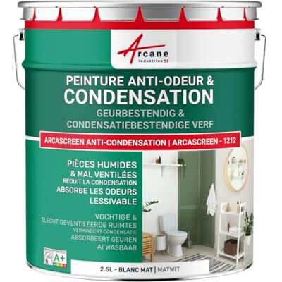ARCANE INDUSTRIES Anti-condenserende verf, anti-geur, schimmel, 2,5 L Blanc- ARCANE INDUSTRIES Anti-condenserende verf, anti-geur, schimmel, 2,5 L Blanc-