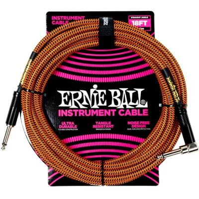 Ernie Ball 5,5 m rechte / schuine instrumentenkabel gevlochten Pumpkin Pie Ernie Ball 5,5 m rechte / schuine instrumentenkabel gevlochten Pumpkin Pie