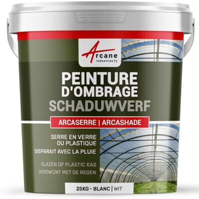 ARCANE INDUSTRIES ARCASERRE Schaduwverf plastic kassen, landbouw- of industriële beglazing, 25 kg, wit ARCANE INDUSTRIES ARCASERRE Schaduwverf plastic kassen, landbouw- of industriële beglazing, 25 kg, wit