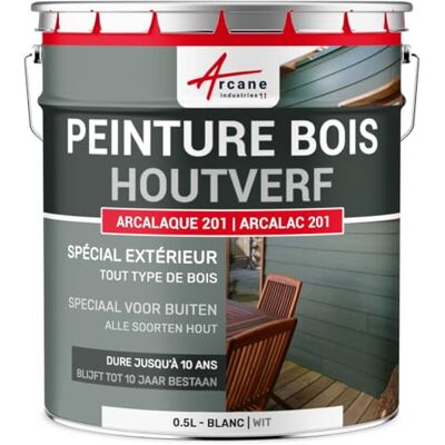 ARCANE INDUSTRIES Buiten houtverf, verf poorten, gevelbekleding, beschutting en tuinmeubilair...: Arcalaque 201-0.5 LBlanc RAL 9003- ARCANE INDUSTRIES Buiten houtverf, verf poorten, gevelbekleding, beschutting en tuinmeubilair...: Arcalaque 201-0.5 LBlanc RAL 9003-