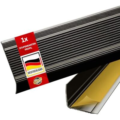 Floordirekt Aluminium traprandprofiel, L-vorm, 134 x 3,5 x 3 cm, brons, zelfklevend, voor parket en laminaat, inclusief montagemateriaal Floordirekt Aluminium traprandprofiel, L-vorm, 134 x 3,5 x 3 cm, brons, zelfklevend, voor parket en laminaat, inclusief montagemateriaal