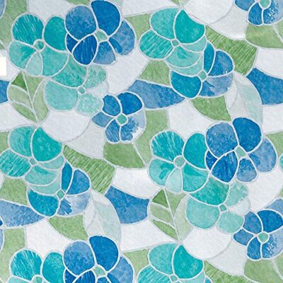 d-c-fix Lisboa Zelfklevende zichtwerende folie voor badkamerraam, keuken, melkglas, blauw, 45 cm x 2 m d-c-fix Lisboa Zelfklevende zichtwerende folie voor badkamerraam, keuken, melkglas, blauw, 45 cm x 2 m