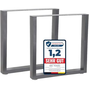 Melko Set van 2 stalen tafelpoten, 70 x 72 cm, vierkante buis Melko Set van 2 stalen tafelpoten, 70 x 72 cm, vierkante buis