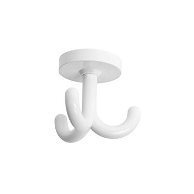 Gedotec Draaihaak voor kinderen, drievoudige draaibare haak van kunststof RAL 9010, zuiver wit, hardware Made in Germany, 1 stuk, onderkasthaak, plafondmontage Gedotec Draaihaak voor kinderen, drievoudige draaibare haak van kunststof RAL 9010, zuiver wit, hardware Made in Germany, 1 stuk, onderkasthaak, plafondmontage