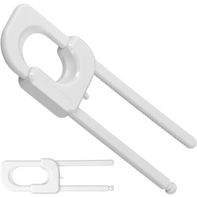 Your Day Mate Kinderveiligheidsslot, 2 stuks, wit, voor vele vormen van handgrepen en knoppen, babybeveiliging voor kastdeur zonder lijmen, boren, schroeven, voor keuken, badkamer enz Your Day Mate Kinderveiligheidsslot, 2 stuks, wit, voor vele vormen van handgrepen en knoppen, babybeveiliging voor kastdeur zonder lijmen, boren, schroeven, voor keuken, badkamer enz