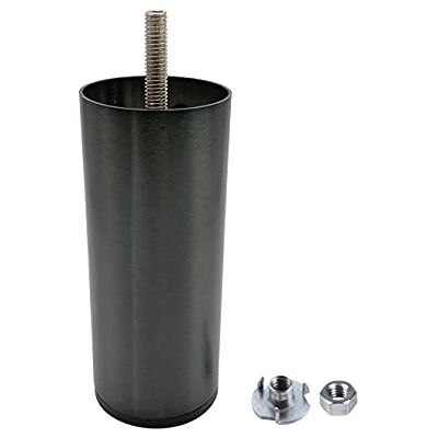 Diforma Set van 4 meubelpoten rond metaal donker verchroomd hoogte 12 cm Ø 50 mm 120 mm met M8 bouten Betterverhoging kastpoten bankpoten incl. moeren (4, 12 cm hoogte) Diforma Set van 4 meubelpoten rond metaal donker verchroomd hoogte 12 cm Ø 50 mm 120 mm met M8 bouten Betterverhoging kastpoten bankpoten incl. moeren (4, 12 cm hoogte)