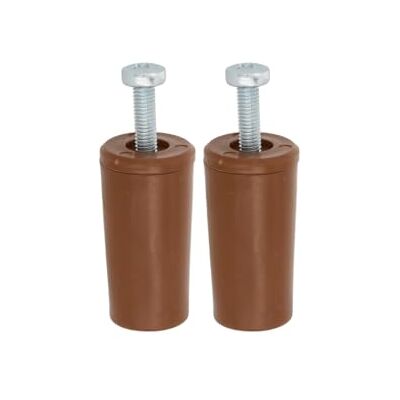 Amig Rolluikaanslag van kunststof, bruin, schokdemper met M5 schroef roestvrij en buitenring, weerbestendig, lengte 40 mm Amig Rolluikaanslag van kunststof, bruin, schokdemper met M5 schroef roestvrij en buitenring, weerbestendig, lengte 40 mm