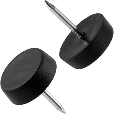 AERZETIX Meubelglijders, stoelpoten, tafelpoten, 100 stuks, rond, diameter 15 mm, kunststof glijders voor kast, commode, bed, vloerbescherming, zwart AERZETIX Meubelglijders, stoelpoten, tafelpoten, 100 stuks, rond, diameter 15 mm, kunststof glijders voor kast, commode, bed, vloerbescherming, zwart