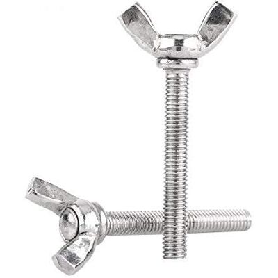 Walfront 5 stuks oorschroeven M6 DIN316 metrische schroefdraad, volledig schroefdraad, roestvrij staal 304 (M6 x 40 mm) Walfront 5 stuks oorschroeven M6 DIN316 metrische schroefdraad, volledig schroefdraad, roestvrij staal 304 (M6 x 40 mm)