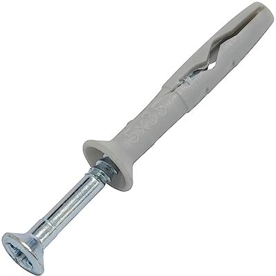 AERZETIX C67154 100 stuks spijkerpluggen Ø5 x 35 mm met afgeschuinde flens van polyethyleen + 100 schroeven Ø 3,5 x 40 mm met verzonken kop PZ2 van staal om te slaan metalen structuur beton AERZETIX C67154 100 stuks spijkerpluggen Ø5 x 35 mm met afgeschuinde flens van polyethyleen + 100 schroeven Ø 3,5 x 40 mm met verzonken kop PZ2 van staal om te slaan metalen structuur beton