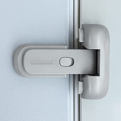 CLYMENE Deurslot voor koelkast, vriezer voor kinderen, koelkastslot om de deur gesloten te houden, geen gereedschap nodig en eenvoudige installatie (grijs) CLYMENE Deurslot voor koelkast, vriezer voor kinderen, koelkastslot om de deur gesloten te houden, geen gereedschap nodig en eenvoudige installatie (grijs)