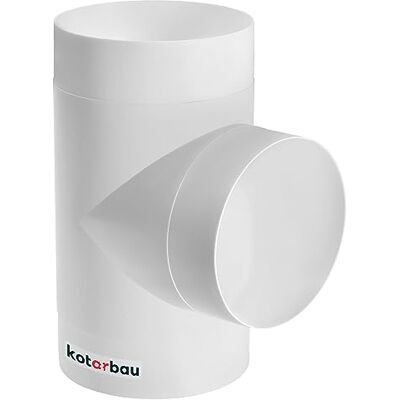 KOTARBAU ® T-stuk voor ventilatiesystemen, diameter 100 mm, ABS, voor ventilatiekanalen, drieweg KOTARBAU ® T-stuk voor ventilatiesystemen, diameter 100 mm, ABS, voor ventilatiekanalen, drieweg