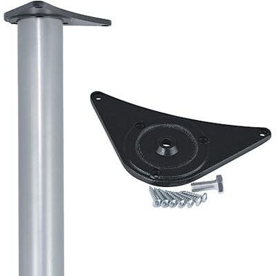 Gedotec Tafelpoten, mat metaal, diameter 60 mm, extreem stabiel, in hoogte verstelbaar, hoogte 710 mm + 30 mm, inclusief bevestigingsmateriaal, bureaupoten, tafelpoten Gedotec Tafelpoten, mat metaal, diameter 60 mm, extreem stabiel, in hoogte verstelbaar, hoogte 710 mm + 30 mm, inclusief bevestigingsmateriaal, bureaupoten, tafelpoten