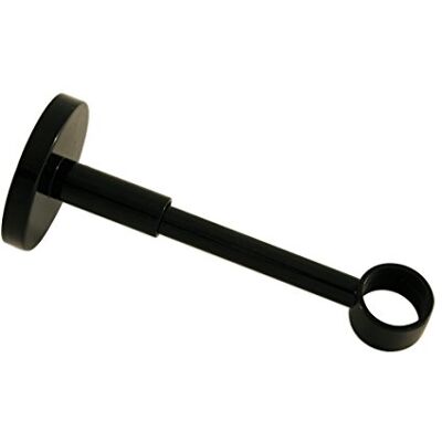 Gardinia 31028 Chicago houder met metalen montageplaat voor gordijnroede, 1-voudig, gesloten, alle montageonderdelen inbegrepen, serie Chicago, diameter 20 mm, zwart Gardinia 31028 Chicago houder met metalen montageplaat voor gordijnroede, 1-voudig, gesloten, alle montageonderdelen inbegrepen, serie Chicago, diameter 20 mm, zwart