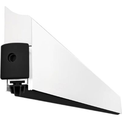 Gedotec Afsluitbare vloerafdichting, zelfontspannend, 13 x 46 mm, lengte 830 mm, wit, met wind- en koudebescherming Gedotec Afsluitbare vloerafdichting, zelfontspannend, 13 x 46 mm, lengte 830 mm, wit, met wind- en koudebescherming