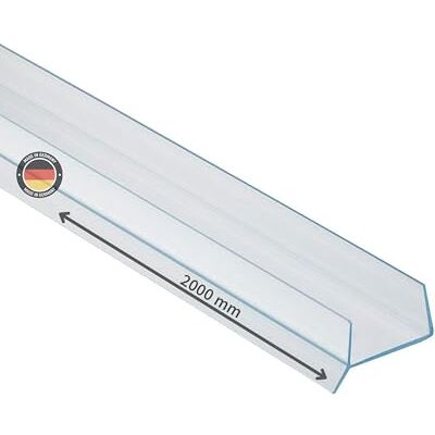 Gedotec plintprofiel voor 16 mm houtdikte met afdichtingslip transparante kunststof keukenafdichtingslengte 2000 mm 1 stuk plintprofiel Gedotec plintprofiel voor 16 mm houtdikte met afdichtingslip transparante kunststof keukenafdichtingslengte 2000 mm 1 stuk plintprofiel