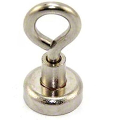 first4magnets Neodymium klemmagneet met M4-oogbout voor het ophangen, vasthouden of weergeven van voorwerpen, 16 mm diameter x 32 mm hoogte, 9,7 kg first4magnets Neodymium klemmagneet met M4-oogbout voor het ophangen, vasthouden of weergeven van voorwerpen, 16 mm diameter x 32 mm hoogte, 9,7 kg