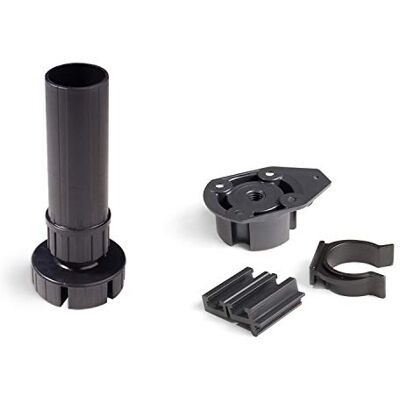 Emuca Meubelpoten, meubelpoot van zwart kunststof met accessoires, set van 4 in hoogte verstelbare poten 120 mm 2022517 h 120-150 mm Emuca Meubelpoten, meubelpoot van zwart kunststof met accessoires, set van 4 in hoogte verstelbare poten 120 mm 2022517 h 120-150 mm