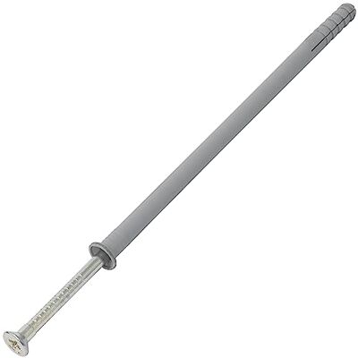 AERZETIX C67173 set van 25 spijkerpluggen Ø 10 x 200 mm met afgeschuinde flens van polyethyleen + 25 schroefspijkers Ø 6,9 x 210 mm met verzonken kop PZ3 van staal om te slaan betonmetalen structuur AERZETIX C67173 set van 25 spijkerpluggen Ø 10 x 200 mm met afgeschuinde flens van polyethyleen + 25 schroefspijkers Ø 6,9 x 210 mm met verzonken kop PZ3 van staal om te slaan betonmetalen structuur