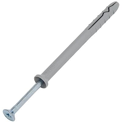 AERZETIX C67163 set van 50 spijkerpluggen Ø 8 x 100 mm met afgeschuinde flens van polyethyleen + 50 schroefspijkers Ø 4,9 x 105 mm met verzonken kop PZ2 van staal om te slaan betonmetalen structuur AERZETIX C67163 set van 50 spijkerpluggen Ø 8 x 100 mm met afgeschuinde flens van polyethyleen + 50 schroefspijkers Ø 4,9 x 105 mm met verzonken kop PZ2 van staal om te slaan betonmetalen structuur