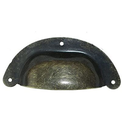 NC ladegrepen, schelpvorm voor kast, afvalemmer, beker, lade, deur, lade, halfrond, ijzeren greep, antiek brons, 10 stuks NC ladegrepen, schelpvorm voor kast, afvalemmer, beker, lade, deur, lade, halfrond, ijzeren greep, antiek brons, 10 stuks