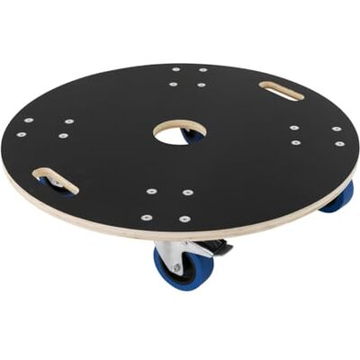 ECD Germany Ronde transportwagen Ø 67 x 14,5 cm met zeefdrukplaat, maximale belasting 800 kg, 4 draaibare wielen, waarvan 2 met rem, CNC-gefreesd skateboard van multiplex, meubelrol ECD Germany Ronde transportwagen Ø 67 x 14,5 cm met zeefdrukplaat, maximale belasting 800 kg, 4 draaibare wielen, waarvan 2 met rem, CNC-gefreesd skateboard van multiplex, meubelrol