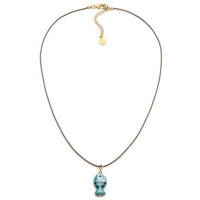 VLNET ® Vestopazzo ketting of draad met keramische vis hanger in de vorm van een vis gerecycled messing nikkel getest handwerk (PESCIOLINO RIGA turkoois met draad) VLNET ® Vestopazzo ketting of draad met keramische vis hanger in de vorm van een vis gerecycled messing nikkel getest handwerk (PESCIOLINO RIGA turkoois met draad)