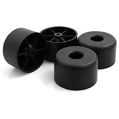 Design61 4 stuks meubelglijders kunststof glijders om te schroeven Ø 50 x 30 mm zwart Design61 4 stuks meubelglijders kunststof glijders om te schroeven Ø 50 x 30 mm zwart