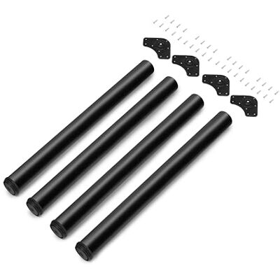 Emuca Verstelbare tafelpoten Ø 60 x 830 mm, set met 4 tafelpoten van staal, in hoogte verstelbaar 830 850 mm, zwart gelakt Emuca Verstelbare tafelpoten Ø 60 x 830 mm, set met 4 tafelpoten van staal, in hoogte verstelbaar 830 850 mm, zwart gelakt